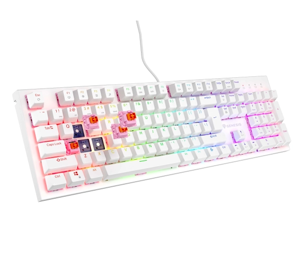 Genesis Thor 303 RGB Outemu Peach Silent Biały
