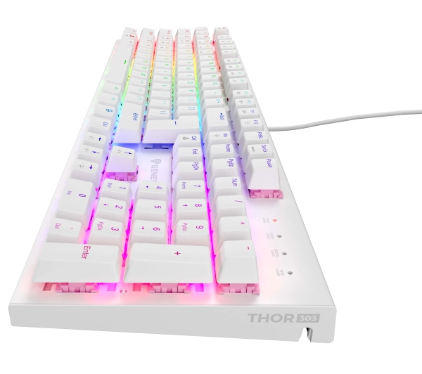 Genesis Thor 303 RGB Outemu Peach Silent Biały