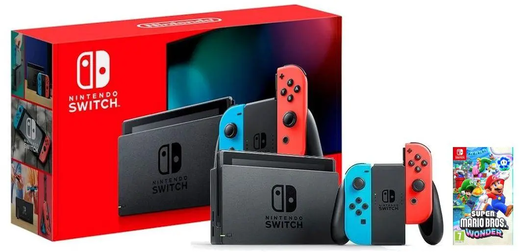 Nintendo Switch Joy-Con v2 Czerwono-niebieski + Super Mario