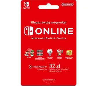 Abonament Nintendo Switch Online 3m-ce Obecnie dostępne tylko w sklepach stacjonarnych RTV EURO AGD