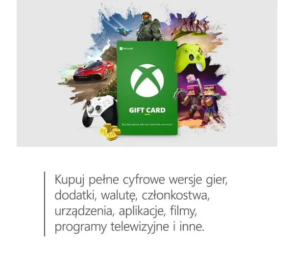 Karta podarunkowa Xbox 70 zł [bon agencyjny] Obecnie dostępne tylko w sklepach stacjonarnych RTV EURO AGDDostęp po opłaceniu zakupu