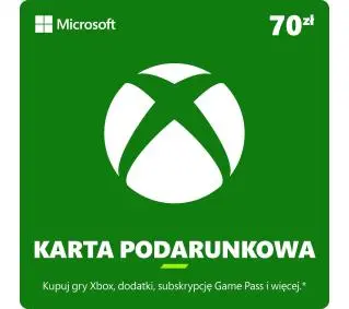 Karta podarunkowa Xbox 70 zł [bon agencyjny] Obecnie dostępne tylko w sklepach stacjonarnych RTV EURO AGDDostęp po opłaceniu zakupu