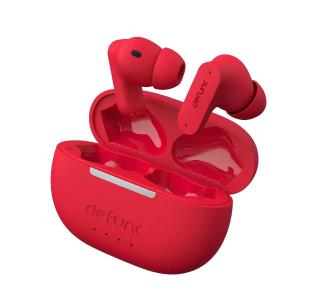 Słuchawki bezprzewodowe DeFunc True ANC Dokanałowe Bluetooth 5.3 Czerwony