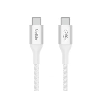 Kabel Belkin USB-C -USB-C Power delivery 240W 2m Nylon Biały