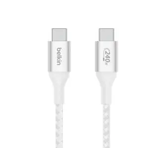 Kabel Belkin USB-C -USB-C Power delivery 240W 2m Nylon Biały