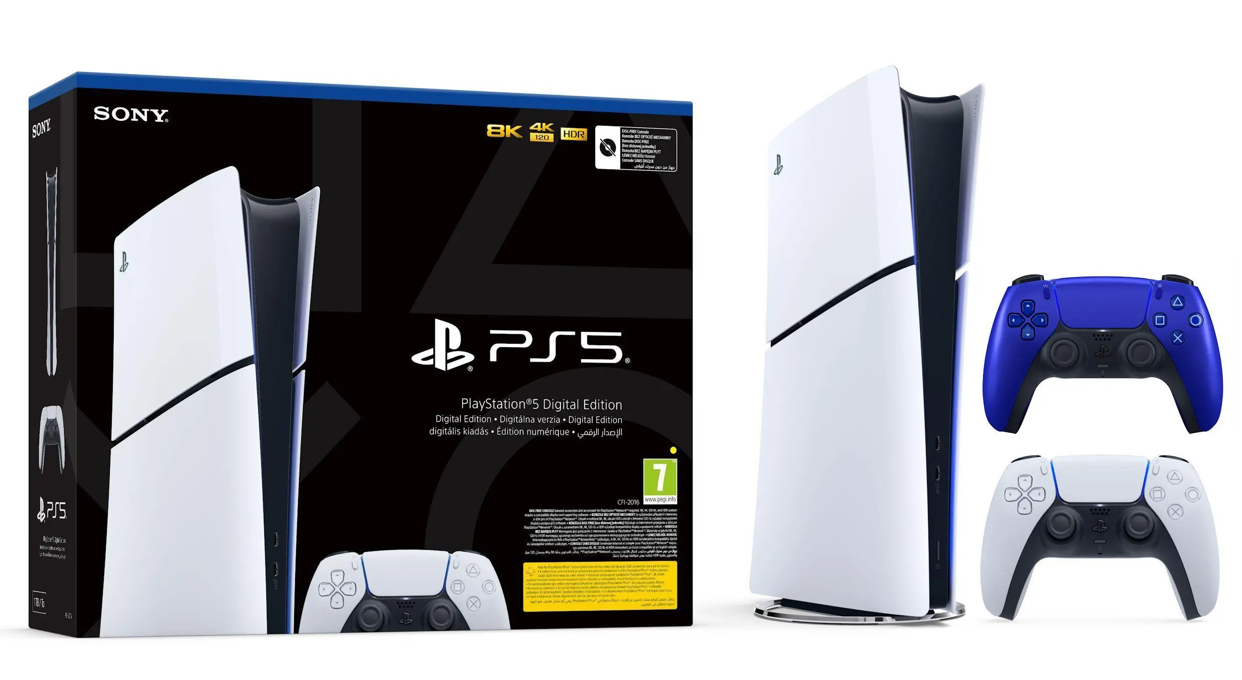 Konsola Sony PlayStation 5 Digital Slim D Chassis (PS5) 1TB + Dodatkowy Pad Kobaltowy błękit