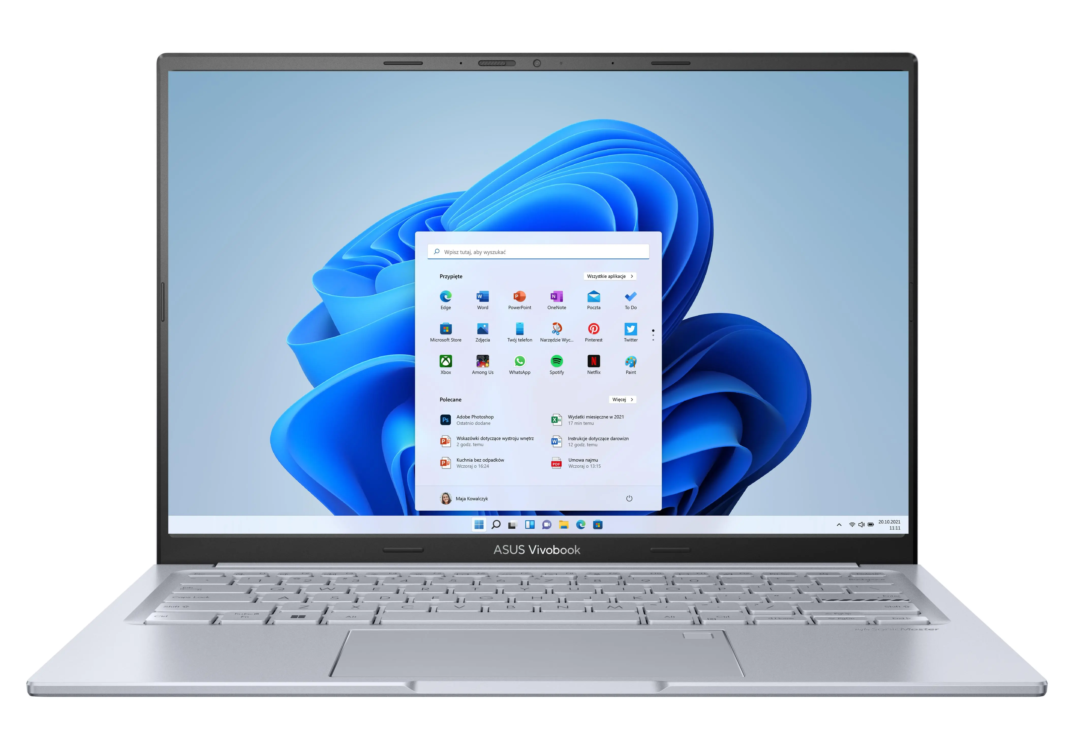 Laptop ultrabook ASUS Vivobook 14X K3405VC-KM061W OLED 14" i5-13500H 16GB RAM 512GB Dysk SSD RTX3050 Win11 Srebrny