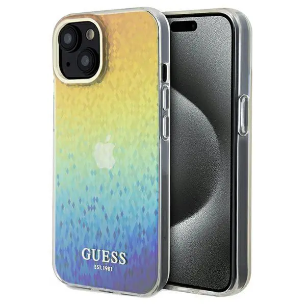 Etui Guess IML Faceted Mirror Disco Iridescent GUHCP14SHDECMI do iPhone 14 / 15 / 13