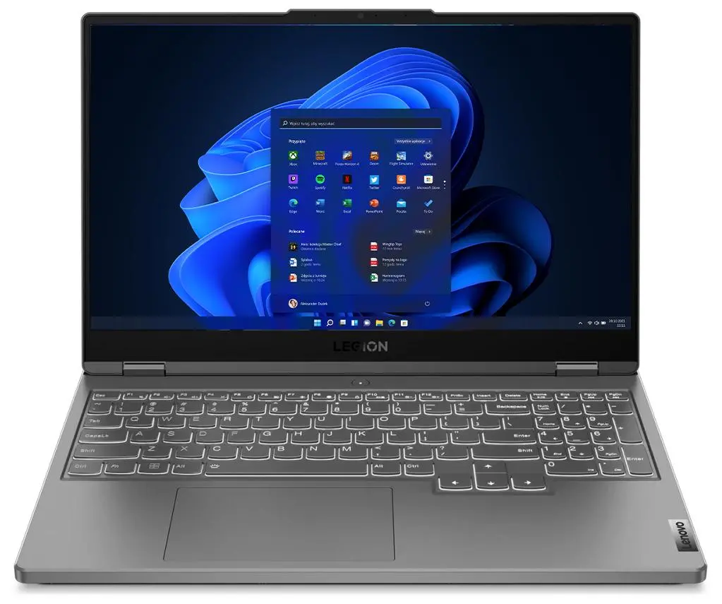 Laptop gamingowy Lenovo Legion 5 15IAH7H 15,6" 165Hz i5-12500H 16GB RAM 512GB Dysk SSD RTX3060 Win11 Szary