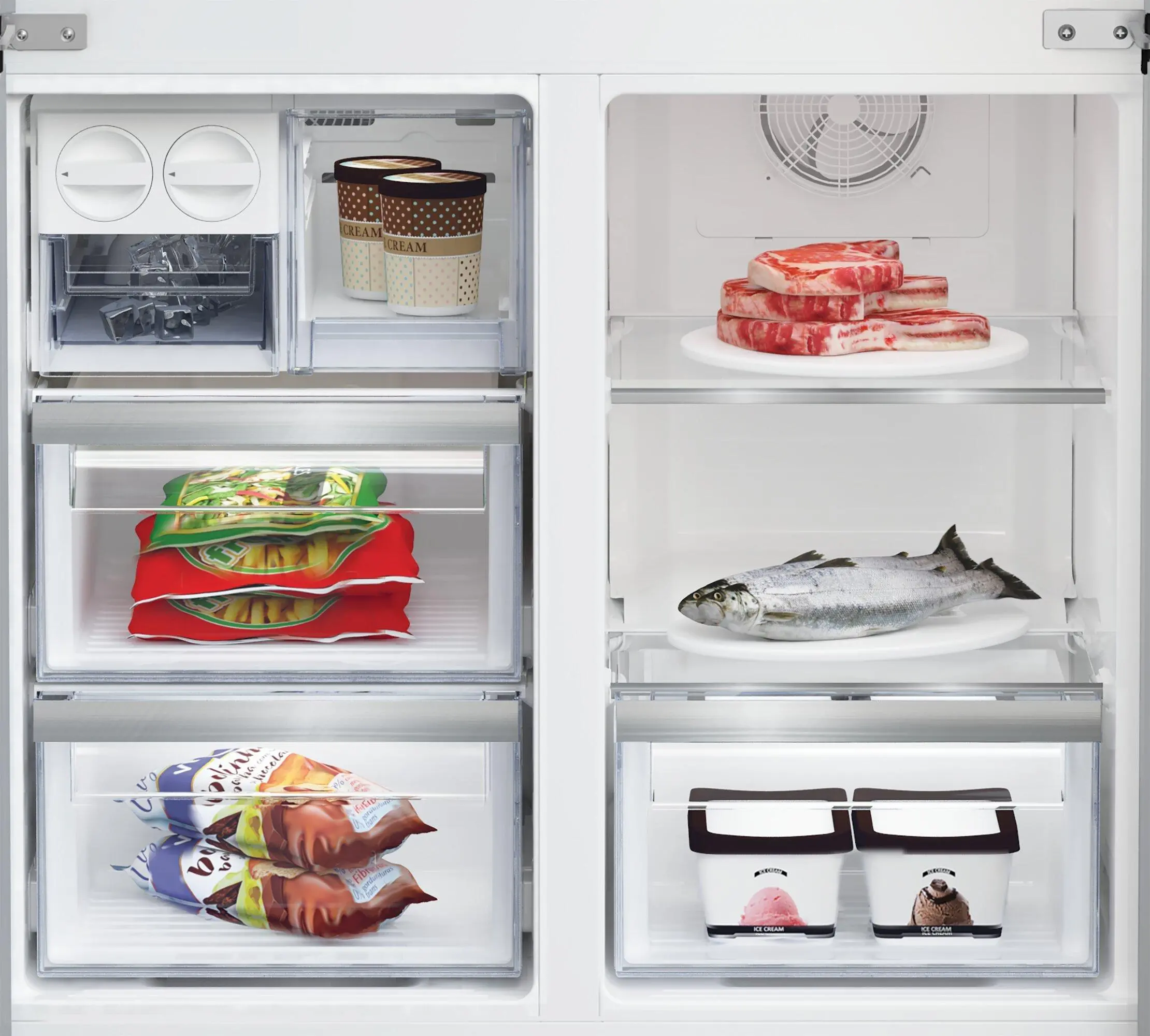 Lodówka Beko GN1416240ZXN Pełny No Frost 182cm Komora