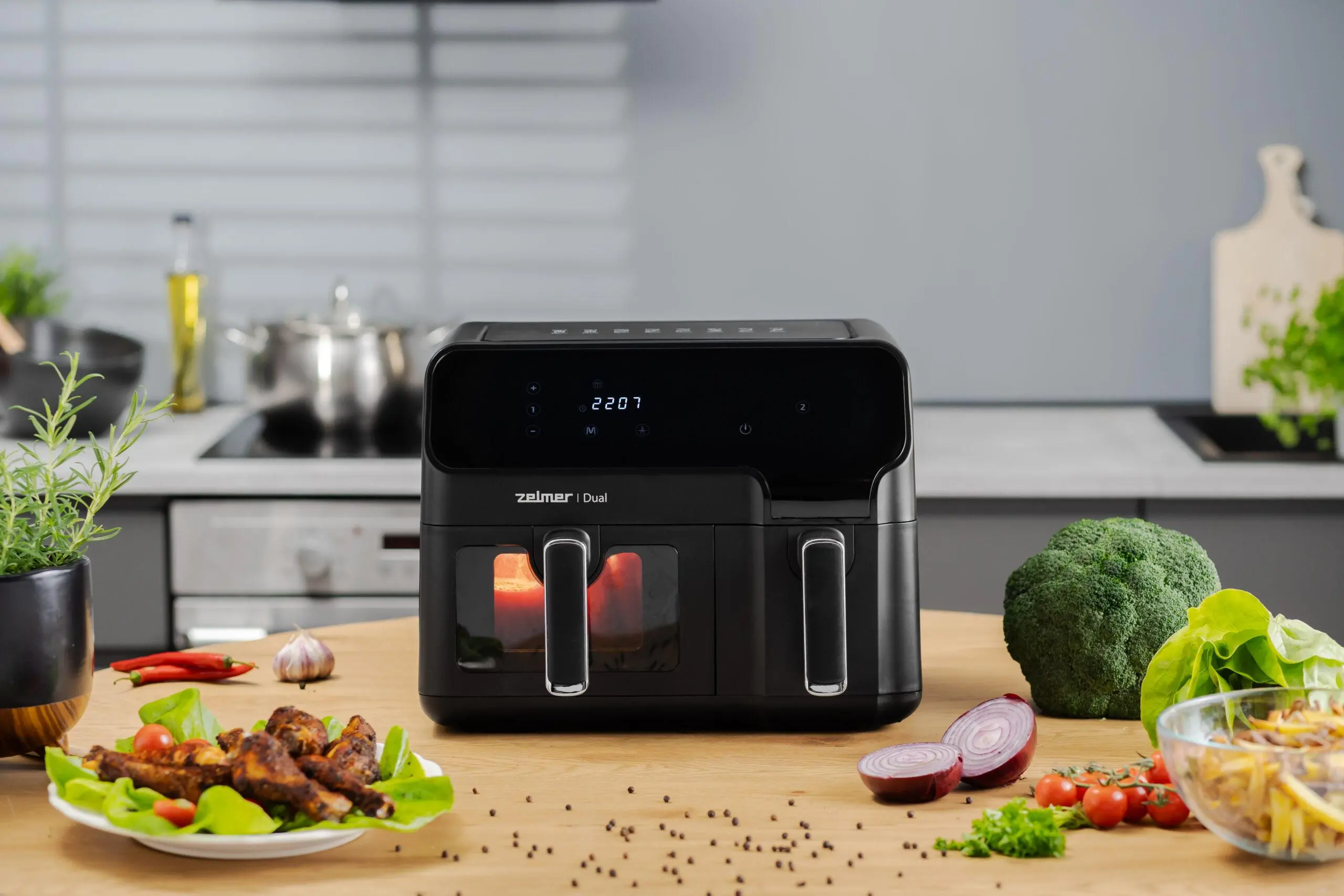 Air fryer Zelmer ZAF9000 Dual 2700W 9l