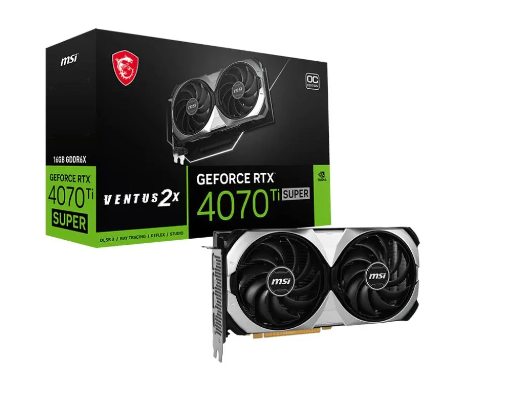 Karta graficzna MSI GeForce RTX 4070 Ti Super Ventus 2X OC 16GB GDDR6X 256bit DLSS 3