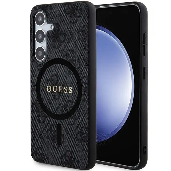 Etui Guess 4G Collection Leather Metal Logo MagSafe GUHMS24SG4GFRK do Galaxy S24 Czarny