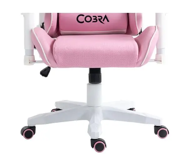 Cobra Rebel CR203 Gamingowy do 130kg Skóra ECO Różowo-biały - Kup na Raty - RRSO 0%