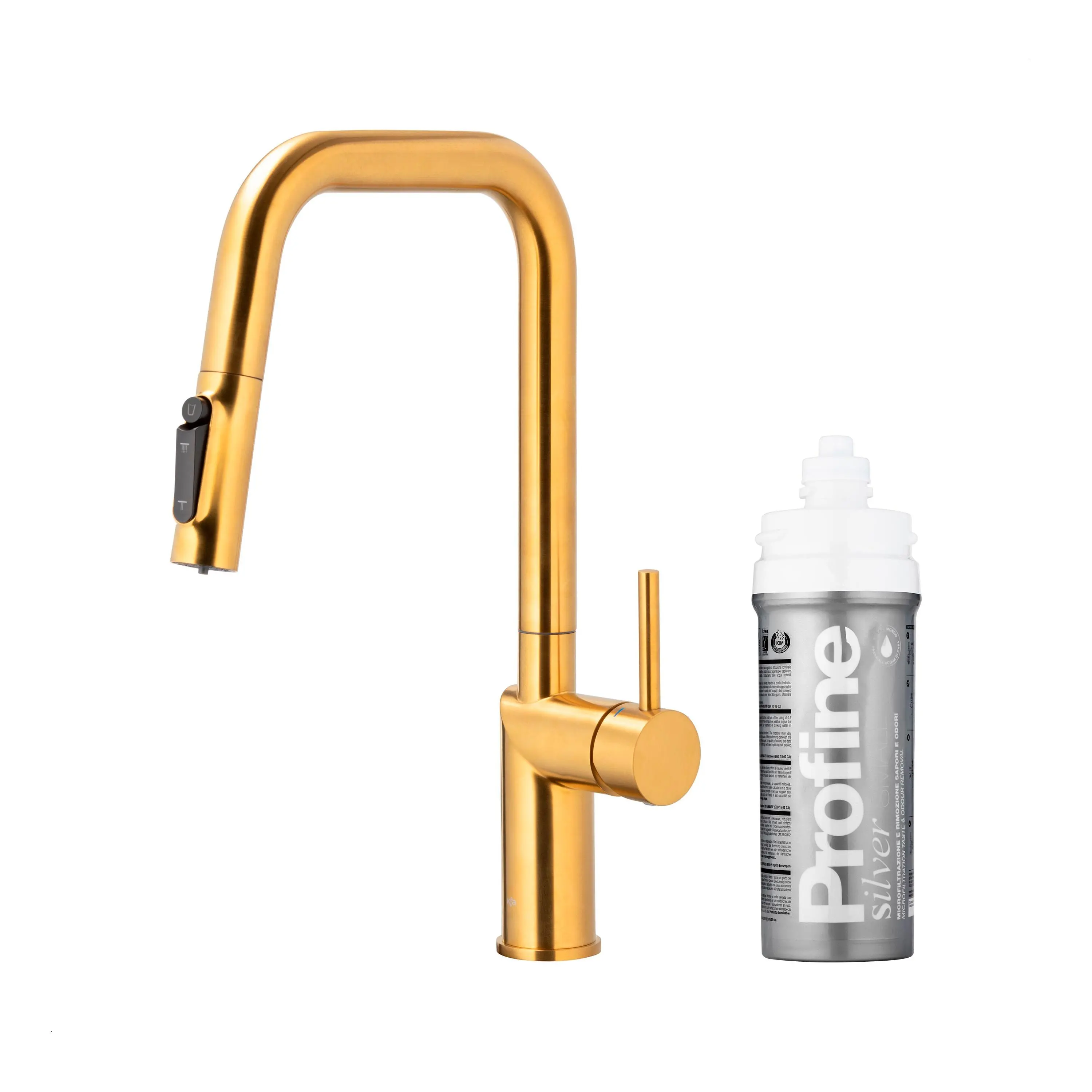 Bateria KFA Armatura Duero Pure Style Pull-Out 6623-314-31 Złoty Stal szlachetna