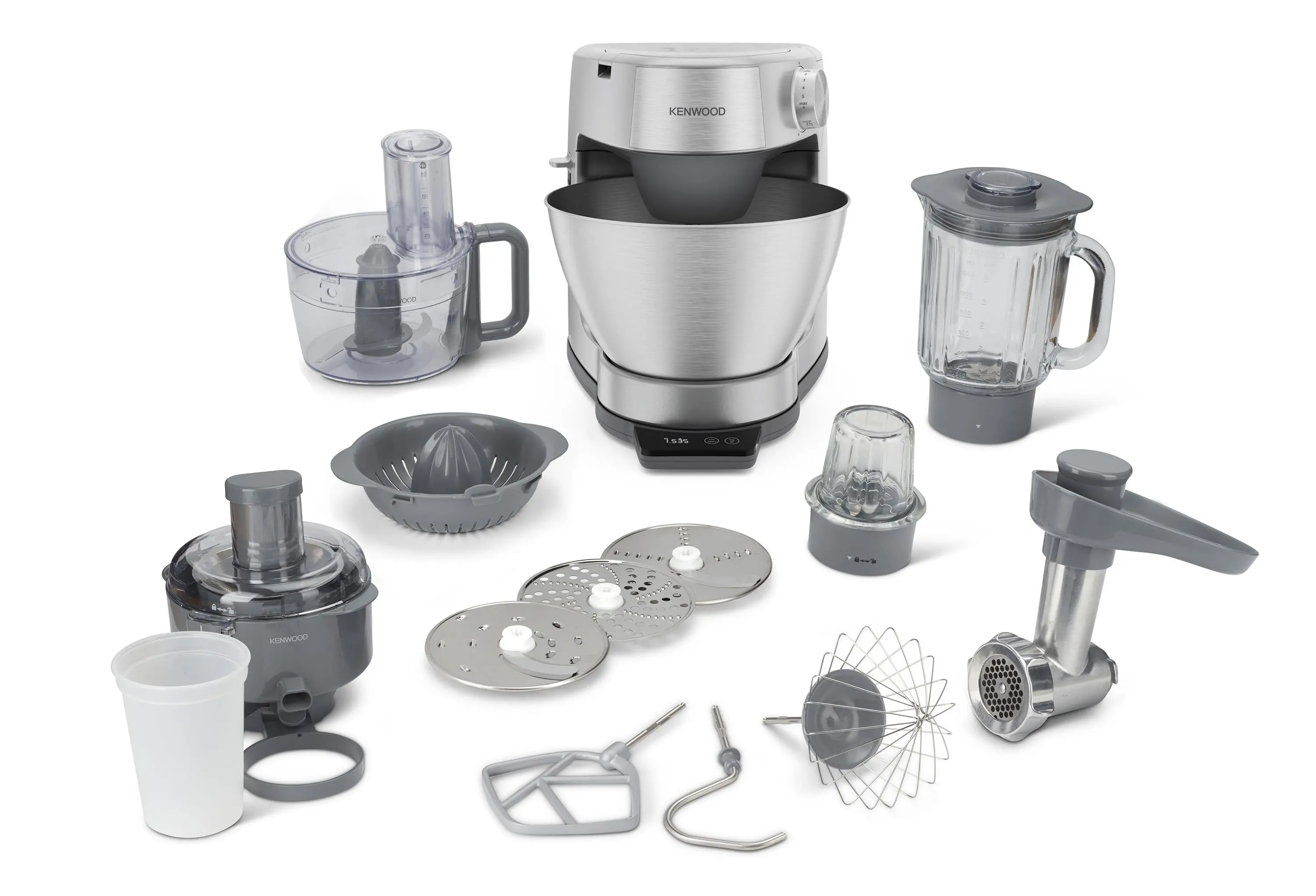 Robot kuchenny Kenwood Prospero+ KHC29A.X0SI 1000W Maszynka do mielenia Wyciskarka do cytrusów Rozdrabniacz Młynek Blender kielichowy