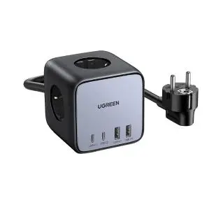 UGREEN CD268 3 gniazda 1,8m Szaro-czarny