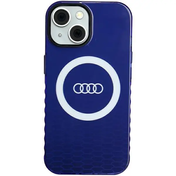 Etui AUDI IML Big Logo MagSafe Case AU-IMLMIP15-Q5/D2-BE do iPhone 15 Niebieski