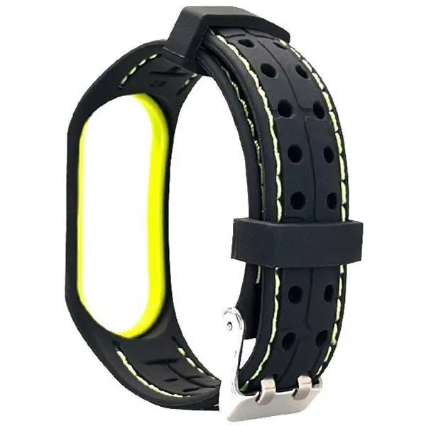 Pasek Beline do Mi Band 3/4 Smart Czarno-limonkowy