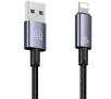 Kabel USAMS USB do Lightning 2,4A 2m Fast Charging Stalowy