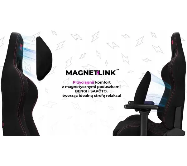 Yumisu 2050 Magnetic Materiał Biurowy do 150kg Tkanina Czarno-różowy - Kup na Raty - RRSO 0%