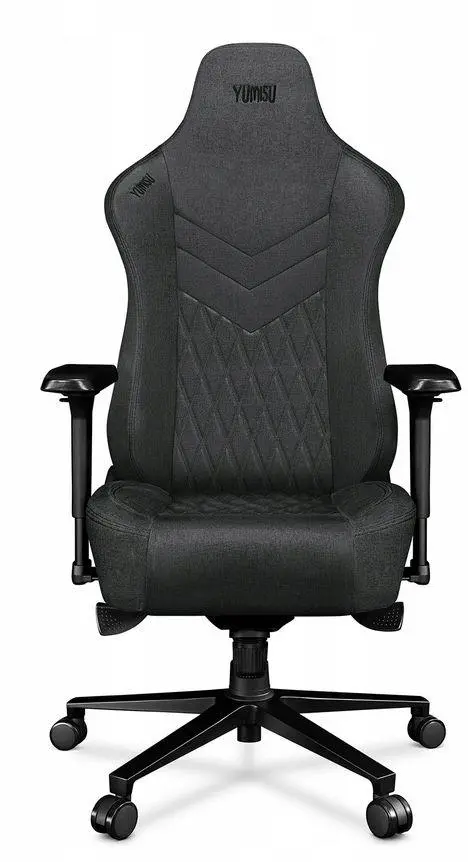 Fotel Yumisu 2053 Magnetic Materiał Biurowy do 150kg Tkanina Szaro-czarny