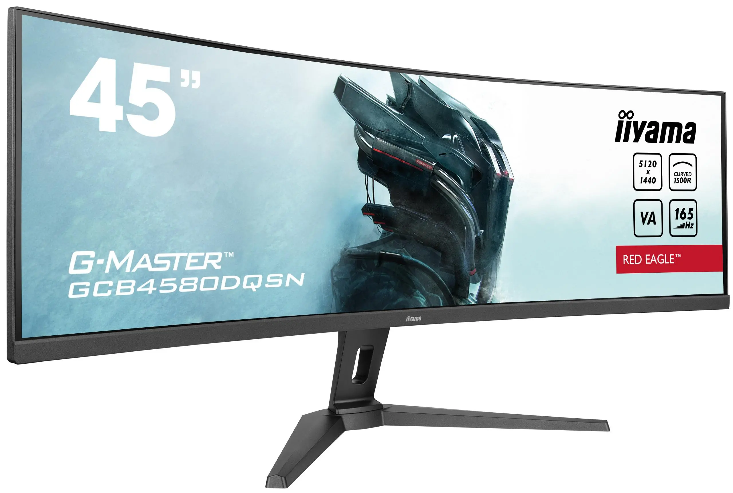 Écran Gamer Courbé Iiyama 34" G-Master Red Eagle - Résolution 3440x1440, 180Hz, 0.3ms, FreeSync Premium - Design 1500R, Haut-Parleurs, Réglable En Hauteur