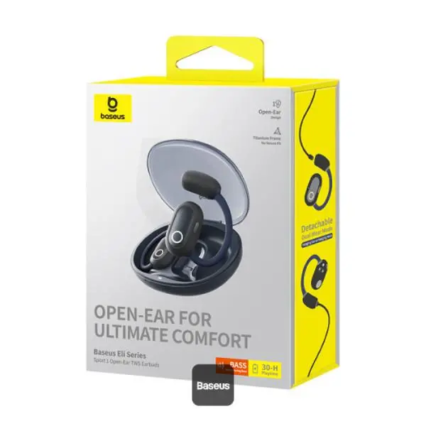 sTTR ほぼ新品】Baseus Eli Sport 1 Słuchawki Baseus Eli Sport 1 Open-Ear TWS Aurora zielony