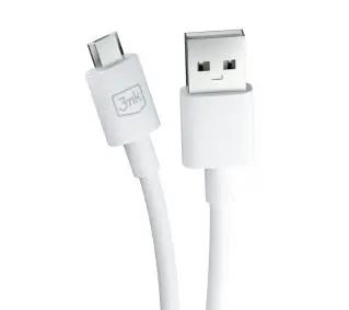 3mk Hyper USB-A do microUSB 1,2m 5V 2,4A Biały