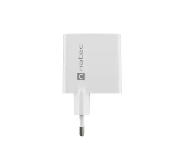 Natec Ribera GaN 1xUSB-A+1xUSB-C 65W Biały
