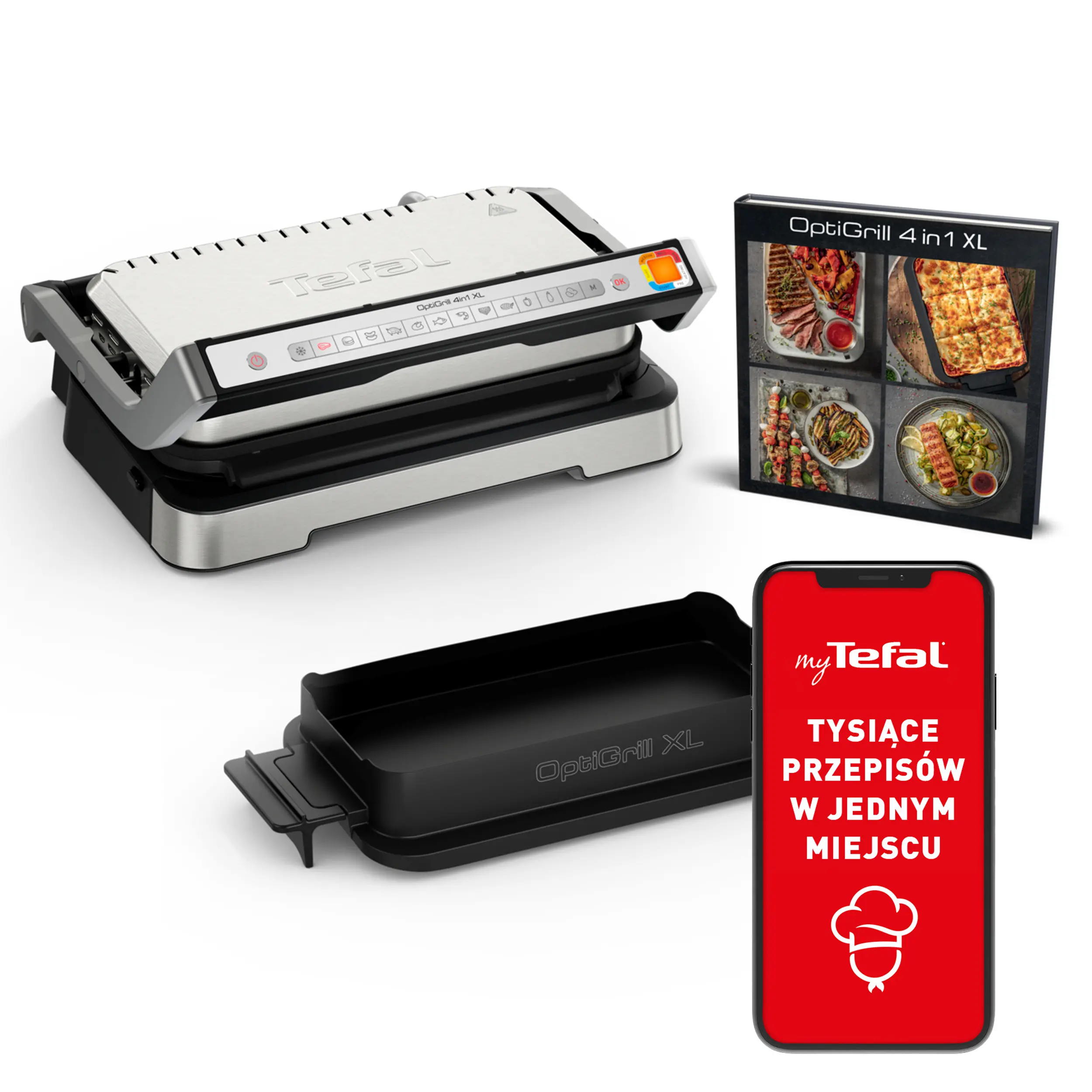 Grill elektryczny Tefal GC784D30 800cm2 Programy automatyczne