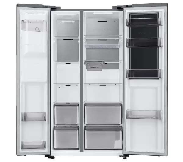Samsung SBS RH68DG885DB1 Funkcje AI Pełny No Frost 178cm Dystrybutor wody Kostkarka automatyczna Zdalne sterowanie Grafitowy - Kup na Raty - RRSO 0%