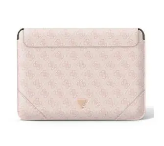 Etui na laptop Guess 4G Uptown Triangle logo GUCS16P4TP 16" Różowy