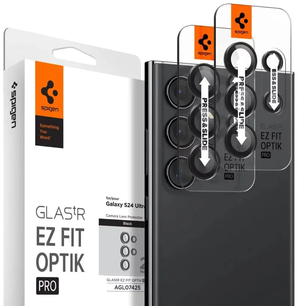 Szkło hartowane Spigen Glas tR EZ Fit Optik Pro do Galaxy S24 Ultra - 2 pack