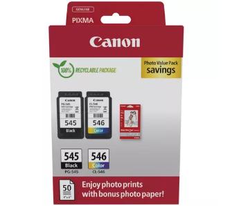 Zestaw tuszów Canon PG-545/CL-546 Czarny + Kolor 17ml + Papier fotograficzny