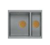 Zlewozmywak Quadron LOGAN 150 HCQL5646U5-C1_I Granitowy Silver stone/Miedziany