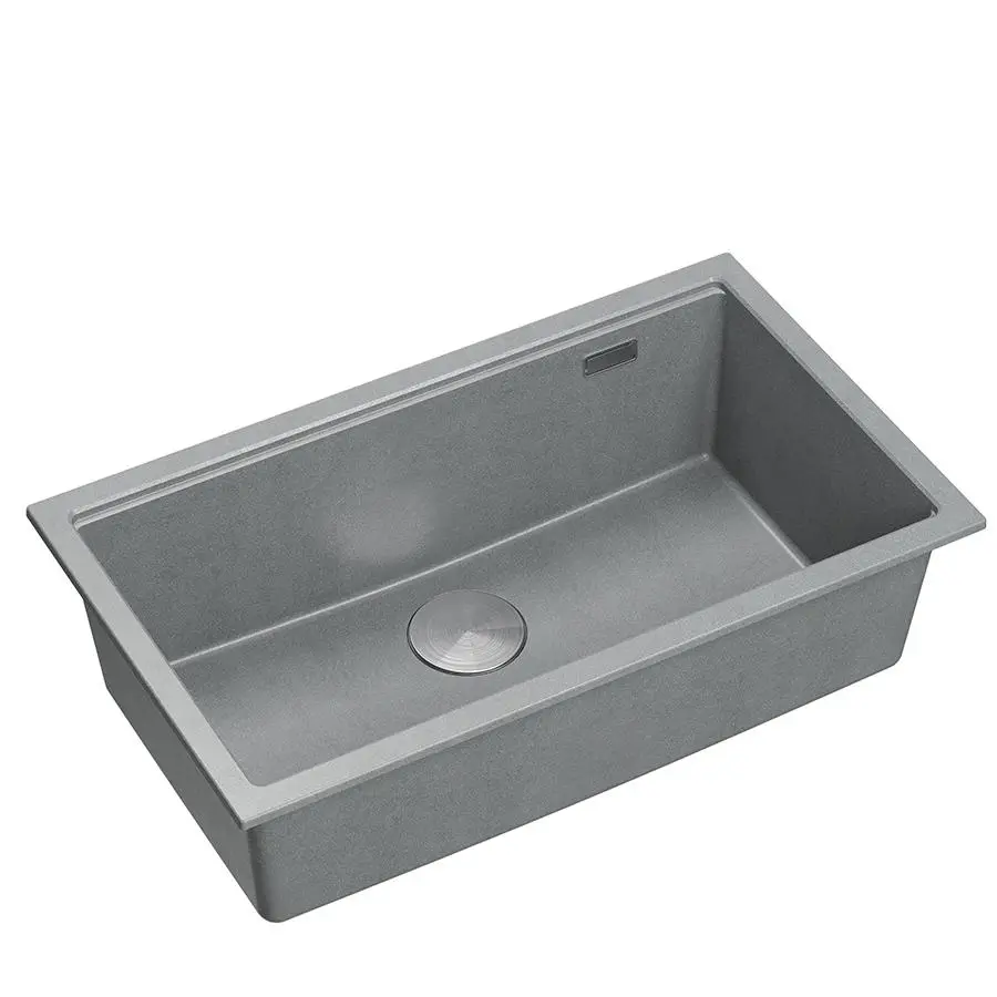 Zlewozmywak Quadron LOGAN 110 HQD7644U5_BS_U Granitowy Silver stone/Stal szlachetna