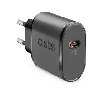 Ładowarka sieciowa SBS 1xUSB-C 15W Czarny