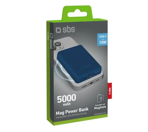 SBS TEBB5000MAG1CB 5000mAh Magsafe 10W Niebieski