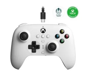 Pad 8BitDo Ultimate Wired Hall Effect do PC, Xbox Series X/S, Xbox One Przewodowy Biały