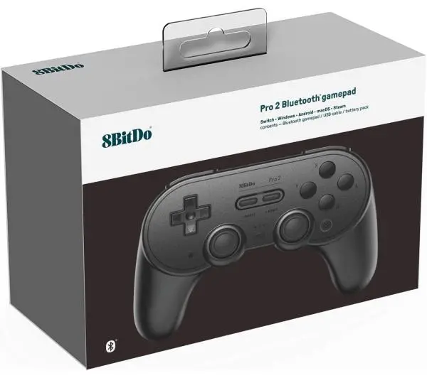 8BitDo Pro 2 Hall Effect do PC, Nintendo Switch, Android Bezprzewodowy Czarny