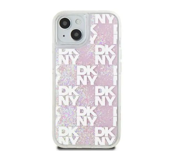 DKNY Liquid Glitter Multilogo do iPhone 15 Różowy