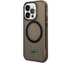 Etui Lacoste Transparent MagSafe do iPhone 14 Pro Czarny