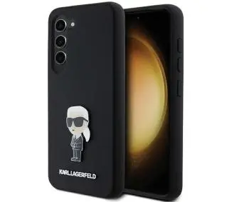 Karl Lagerfeld Silicone Ikonik Metal Pin do Samsung Galaxy S24+ Czarny