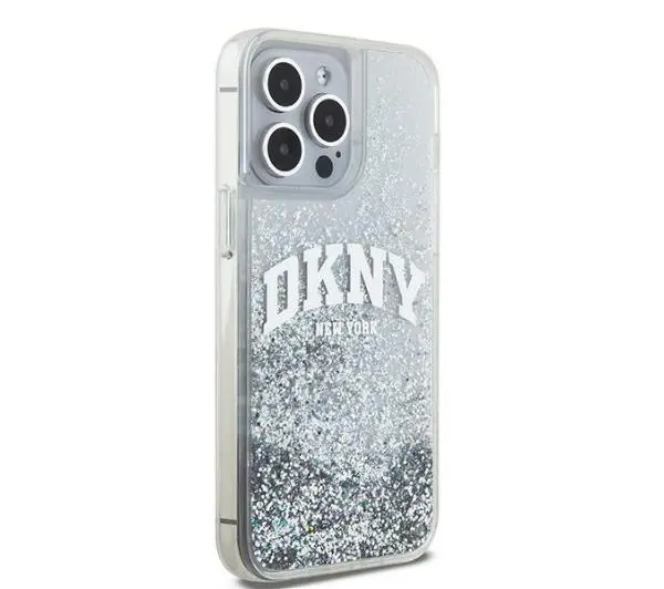 DKNY Liquid Glitter Big Logo do iPhone 15 Pro Max Biały