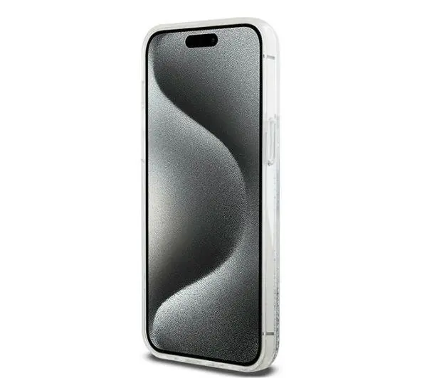 DKNY Liquid Glitter Big Logo do iPhone 15 Pro Max Biały