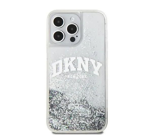 DKNY Liquid Glitter Big Logo do iPhone 15 Pro Max Biały