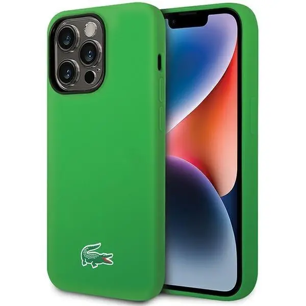Etui Lacoste Silicone MagSafe do iPhone 15 Pro Zielony