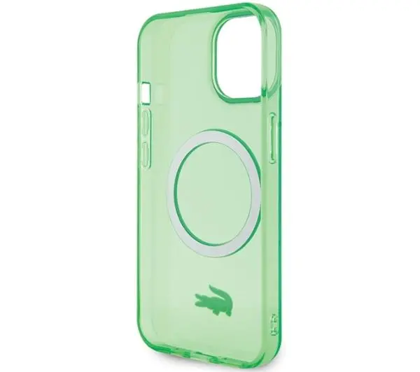 Lacoste Transparent MagSafe do iPhone 15 Plus Zielony