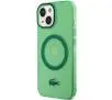 Etui Lacoste Transparent MagSafe do iPhone 15 Plus Zielony